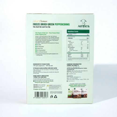 AVN03 - Tieu xanh say lanh/Freeze-Dried Green Peppercorns