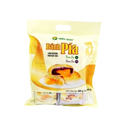 THL03 - Banh Pia Kim sa Dau xanh Khoai mon/Lava Custard Pia Cake (Lava- Taro)