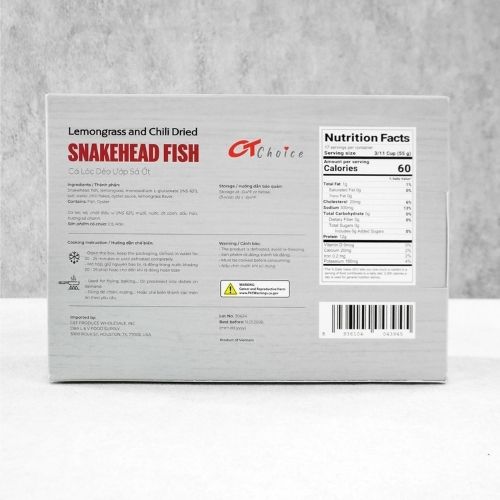 CT049 - Ca Loc Deo Uop Sa Ot / Lemongrass and Chili Dried Snakehead Fish